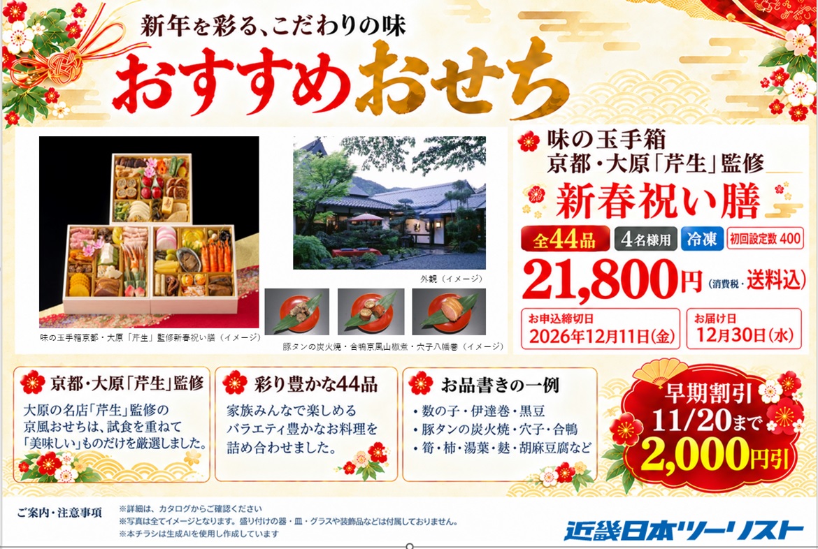 おすすめおせち【新春祝い膳】21,800円 早期割引11/20まで2,000円引!