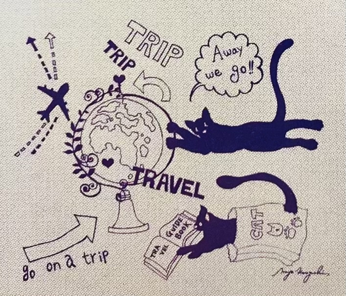 ※トートバッグ(L)/[Let's travel]