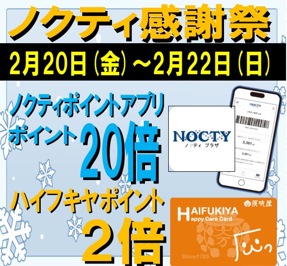 ★ノクティポイント20倍デー★