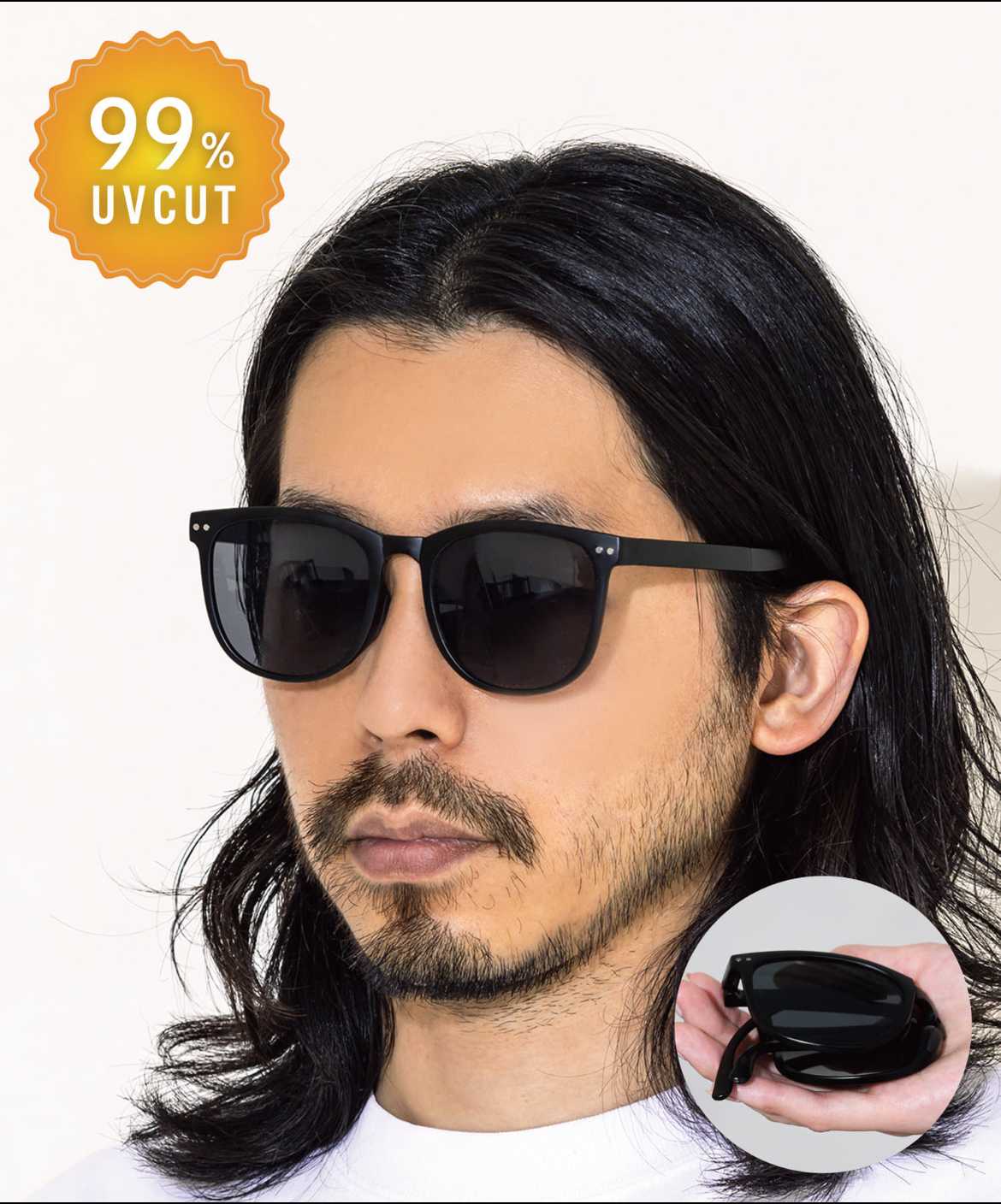 折りたたみウェリントンサングラス　￥1.320(税込)