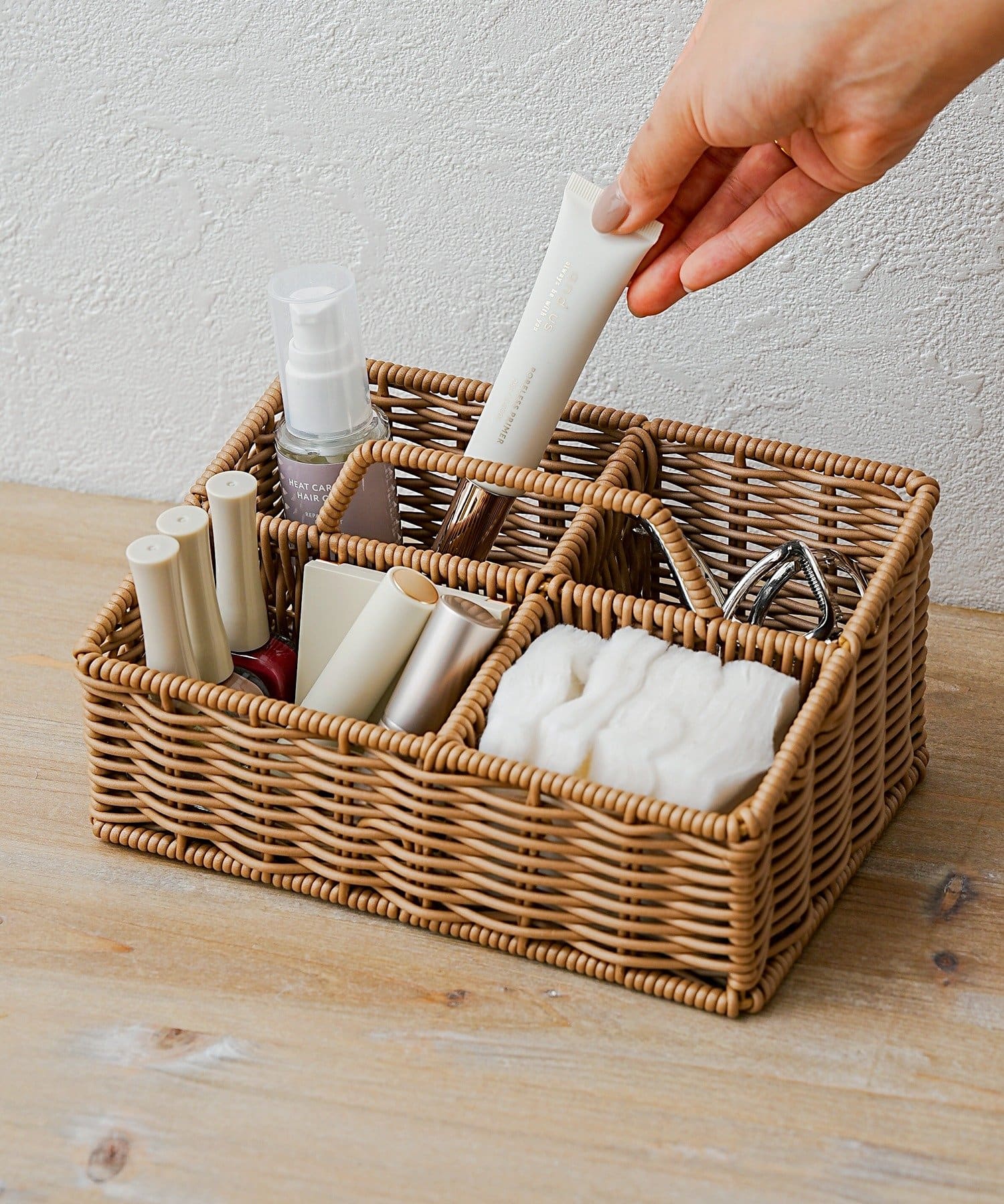 PPラタン取っ手付きメイクボックス ￥1,100(税込)