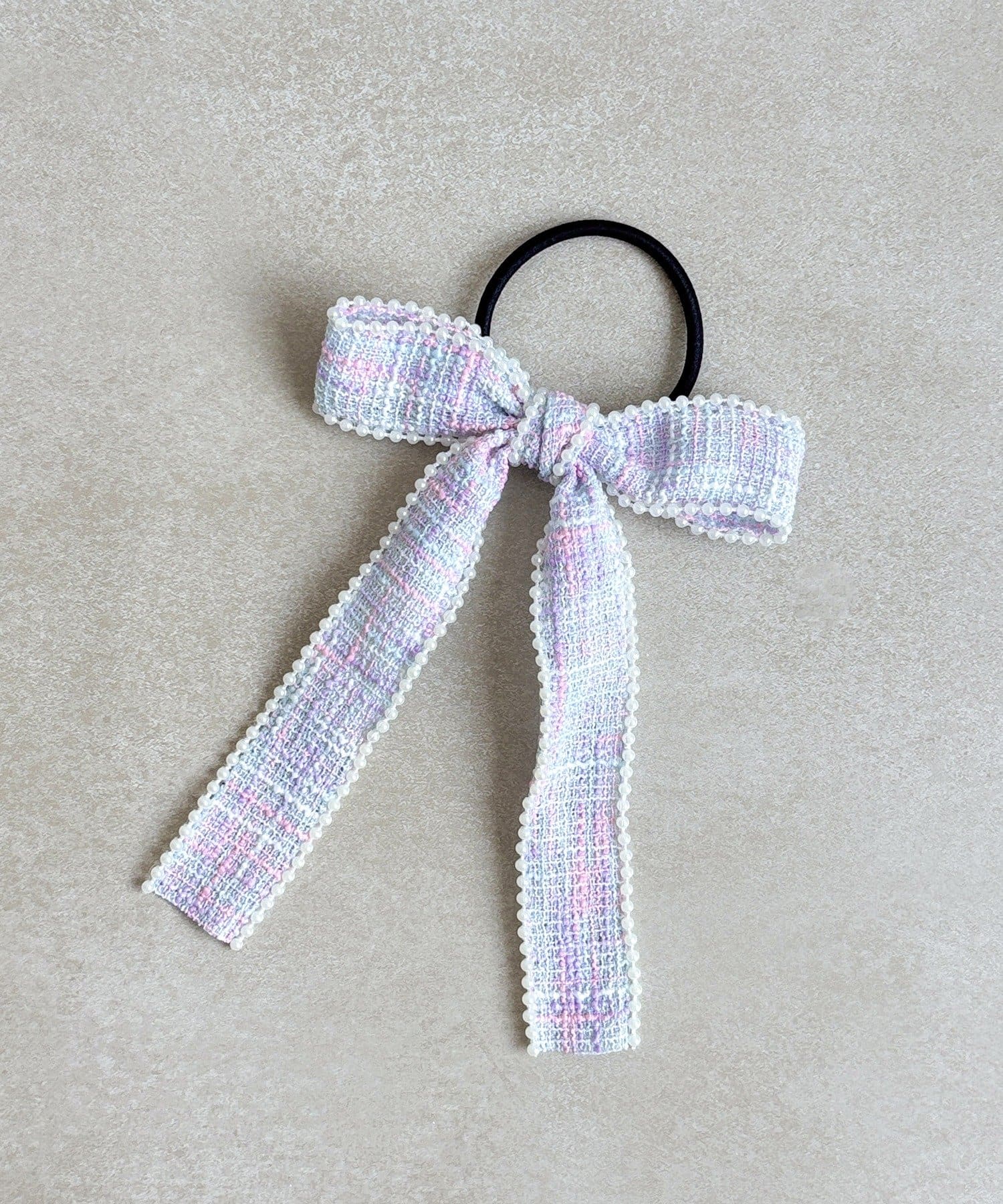 キッズツイードリボンポニー ￥550(税込)