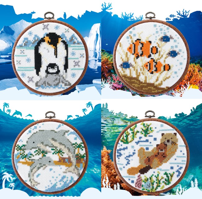 海洋生物クロスステッチキット！